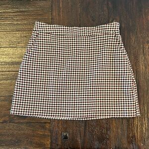 Abercrombie & Fitch Y2K Checkered Mini Skirt - Black, Cream, and Red